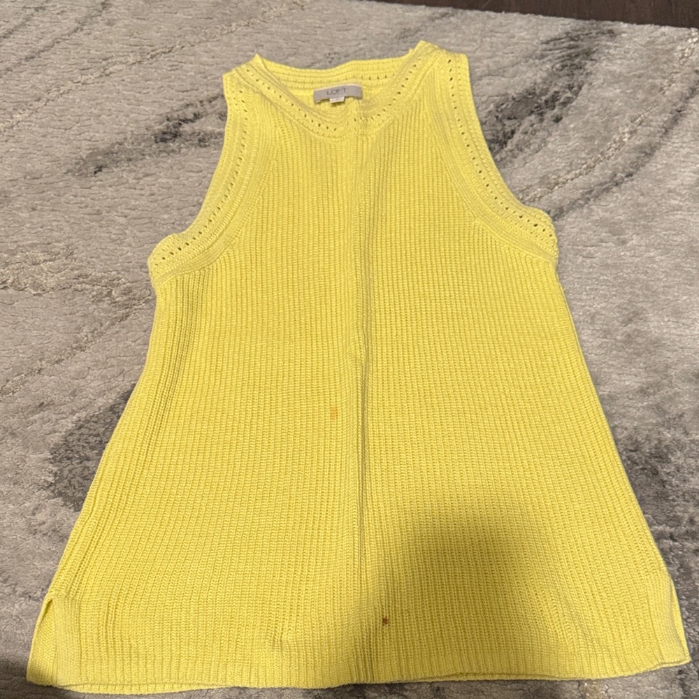 LOFT Yellow Tank Top